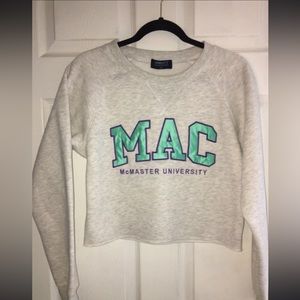 McMaster University Cropped Retro Sweater